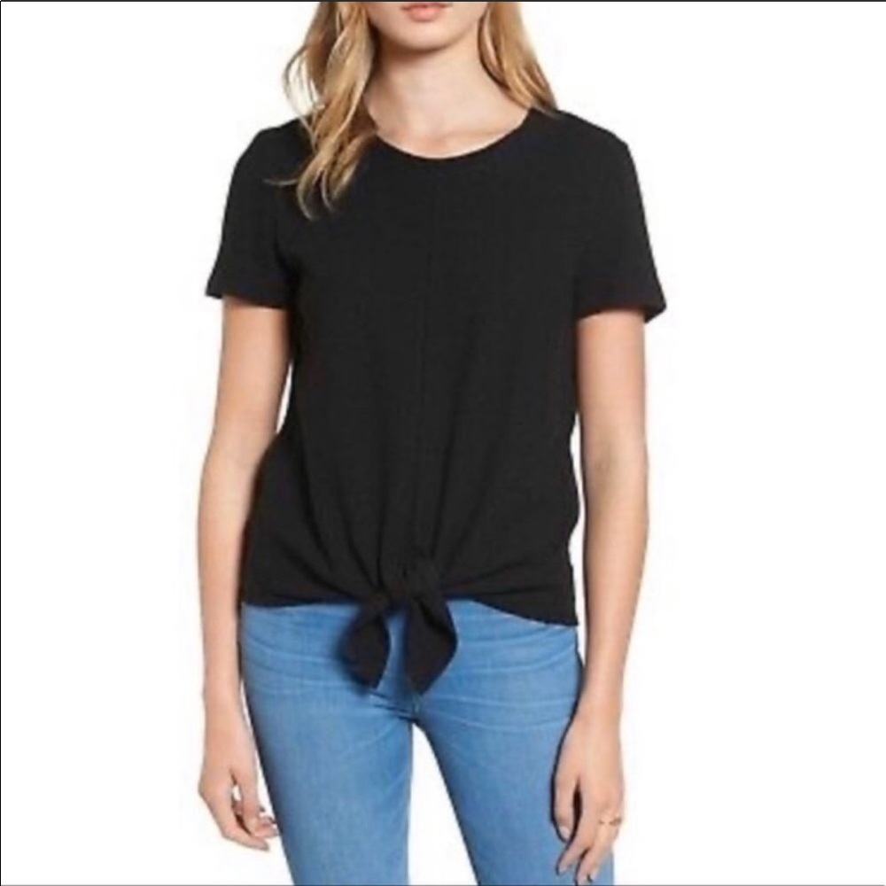 Madewell Texture & Thread Modern Tie Front Top Size Medium
